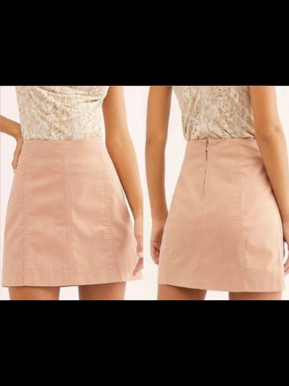 Free People Modern Femme Vegan Leather Mini Skirt